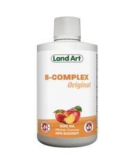 B-Complex Original - Vitamines B Liquides - Land Art - 500ml - Pêche et Pomme