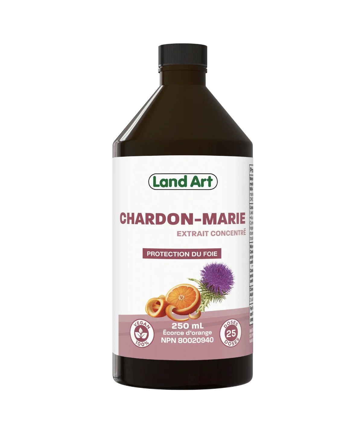 Chardon-Marie - Protection du foie - Land Art - 250ml - Saveur écorce d'orange