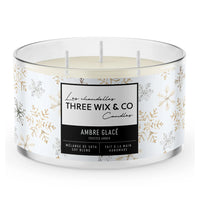 Chandelle de soya 3 mèches - Ambre Glacée - Three Wix & Co candles