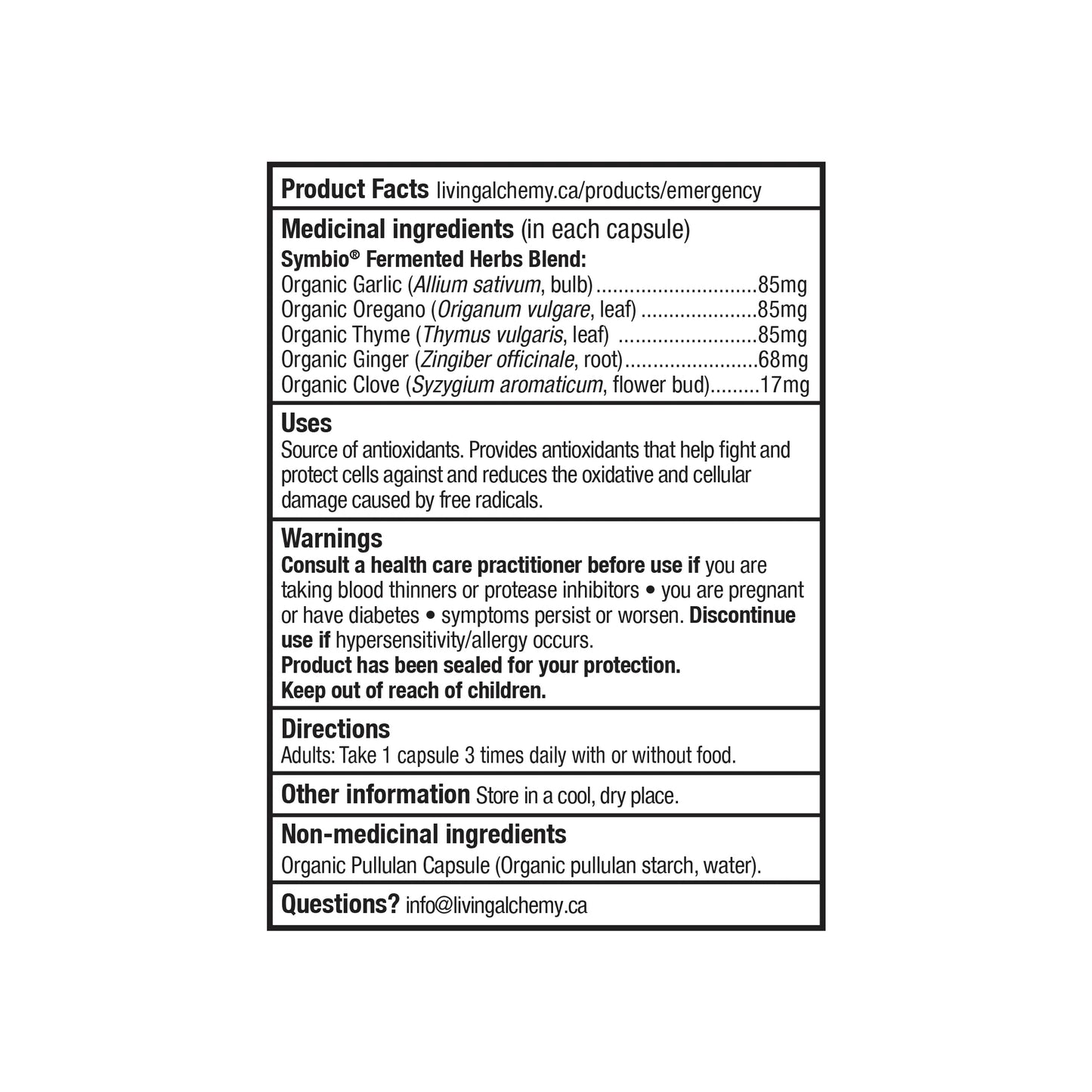 Défense d'Urgence (Casse-grippe) - Living Alchemy - 30 capsules