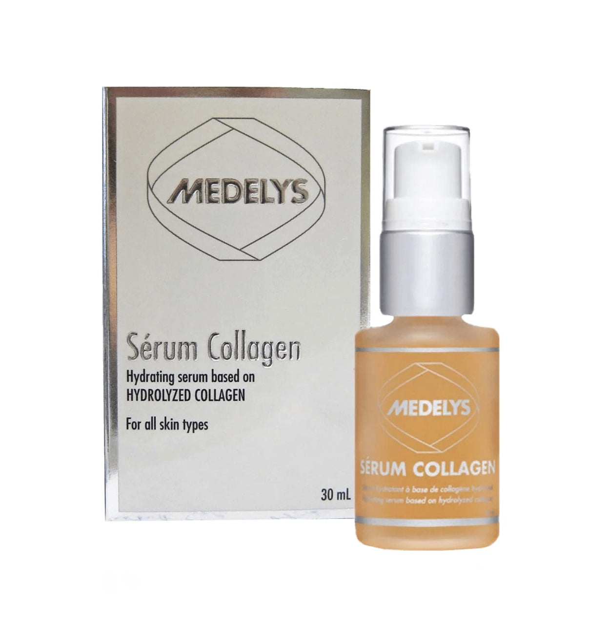 Sérum de collagène hydrolysé pour le visage - Tonifie et améliore l'élasticité de la peau pour une apparence plus jeune - Medelys - 30ml