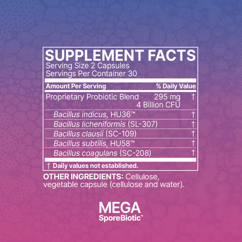 MegasporeBiotic - Favorise un intestin sain et un bon équilibre du microbiome - Microbiome Labs - 60 capsules