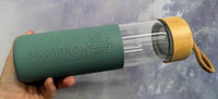 Bouteille en verre 20 Oz. - Meilleure éducatrice au monde - Turquoise