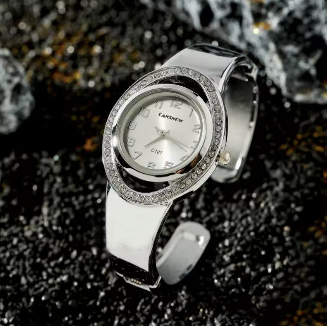 Cansnow - Montre mode bangle argent pour femmes