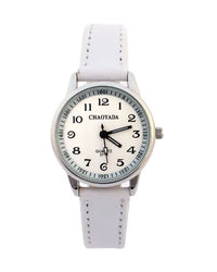 Montre pour femmes avec bracelet de cuir blanc - Chaoyada