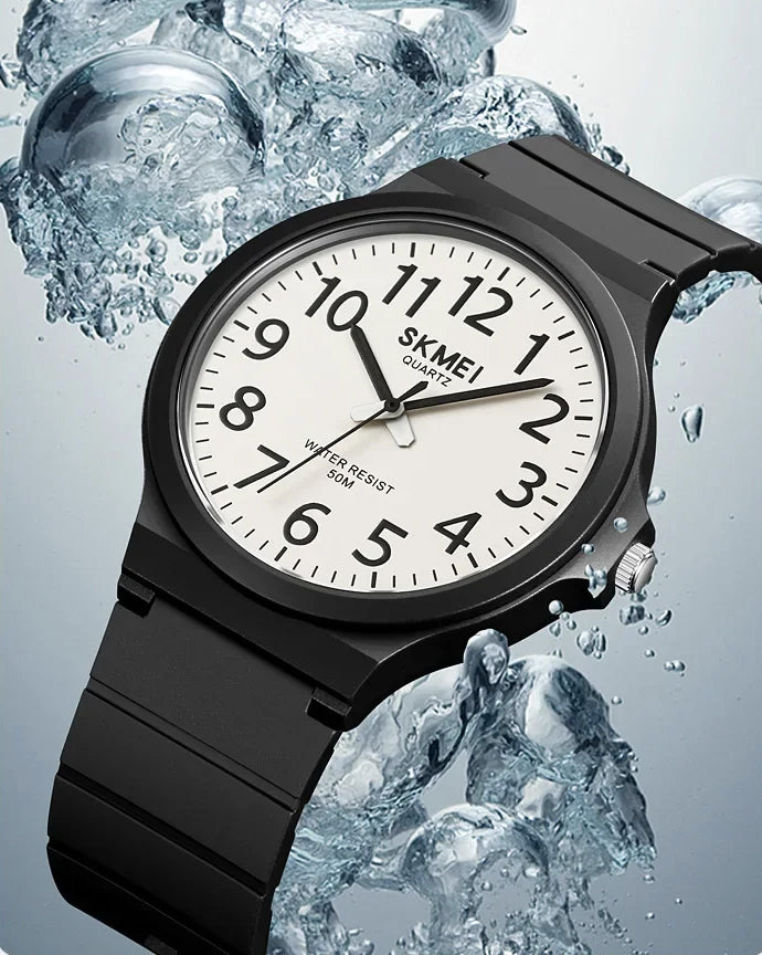 SKMEI - Montre pour hommes résistante à l'eau pour le travail - bracelet en caoutchouc/résine