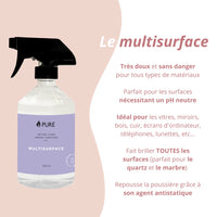 Nettoyant Multisurface - Vitres, Miroirs, Comptoirs - Pure Bio - 500ml