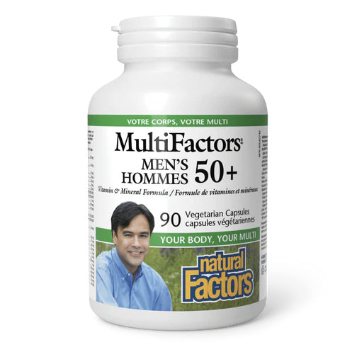 MultiFactors Hommes 50 ans et + (Multivitamines et minéraux) - Natural Factors - 90 capsules