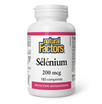 Sélénium 200mcg - Protection antioxydante - Natural Factors - 180 comprimés