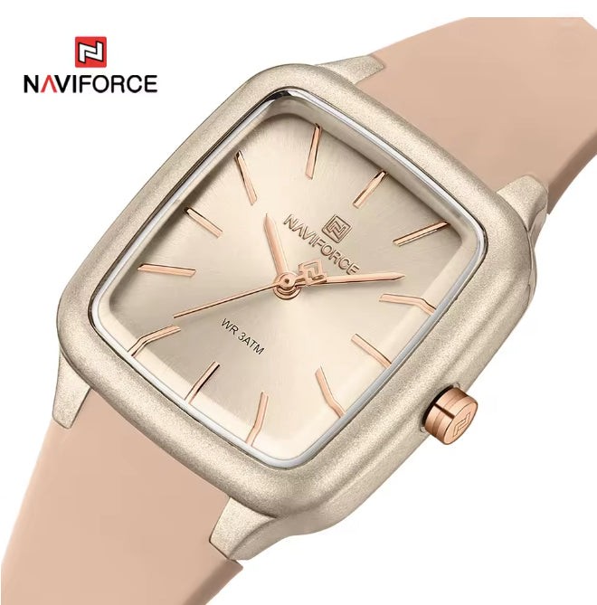 Montre mode pour femmes en silicone rosegold / Naviforce