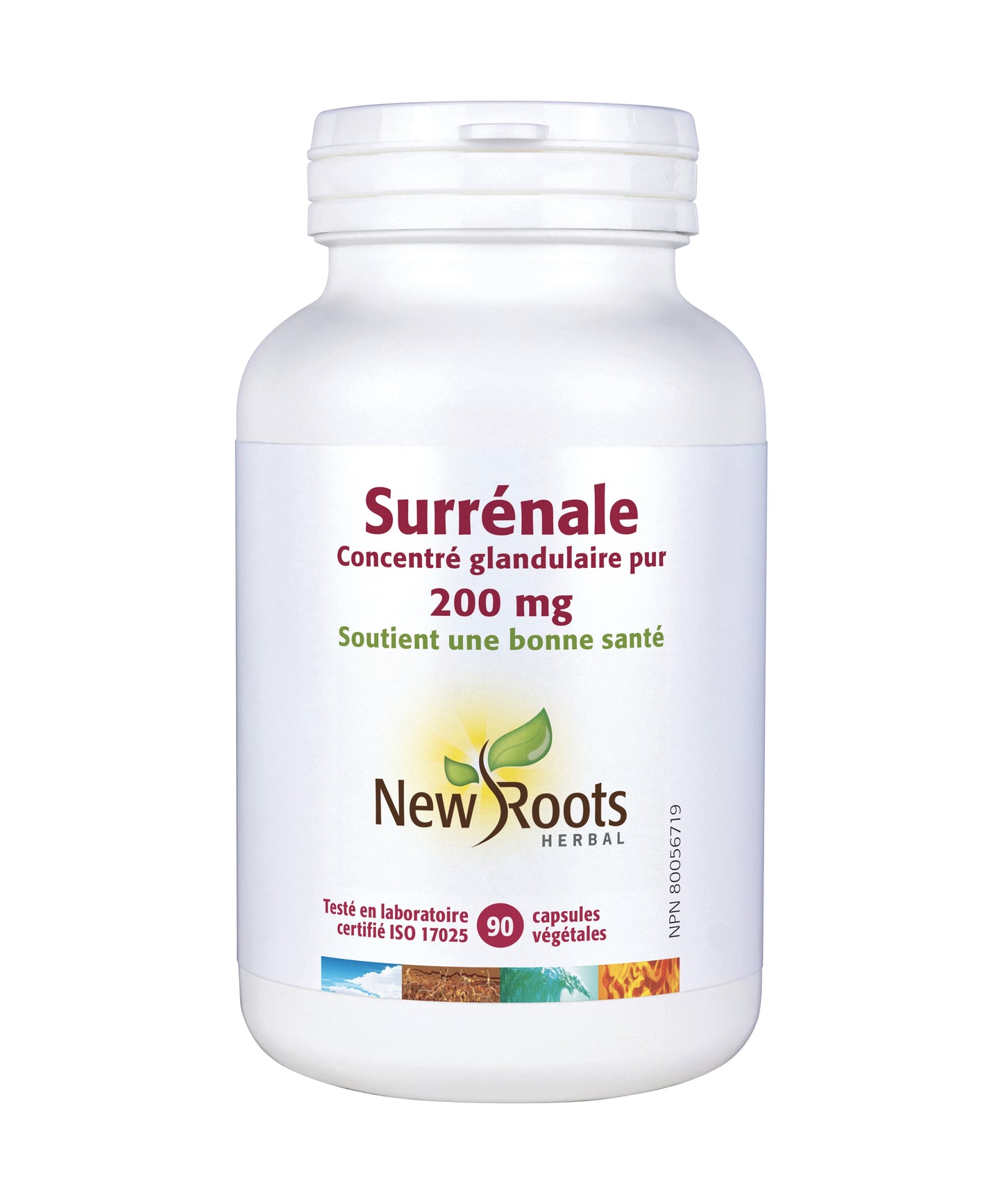 Surrénale - Concentré glandulaire pur 200mg - New Roots - 30 capsules