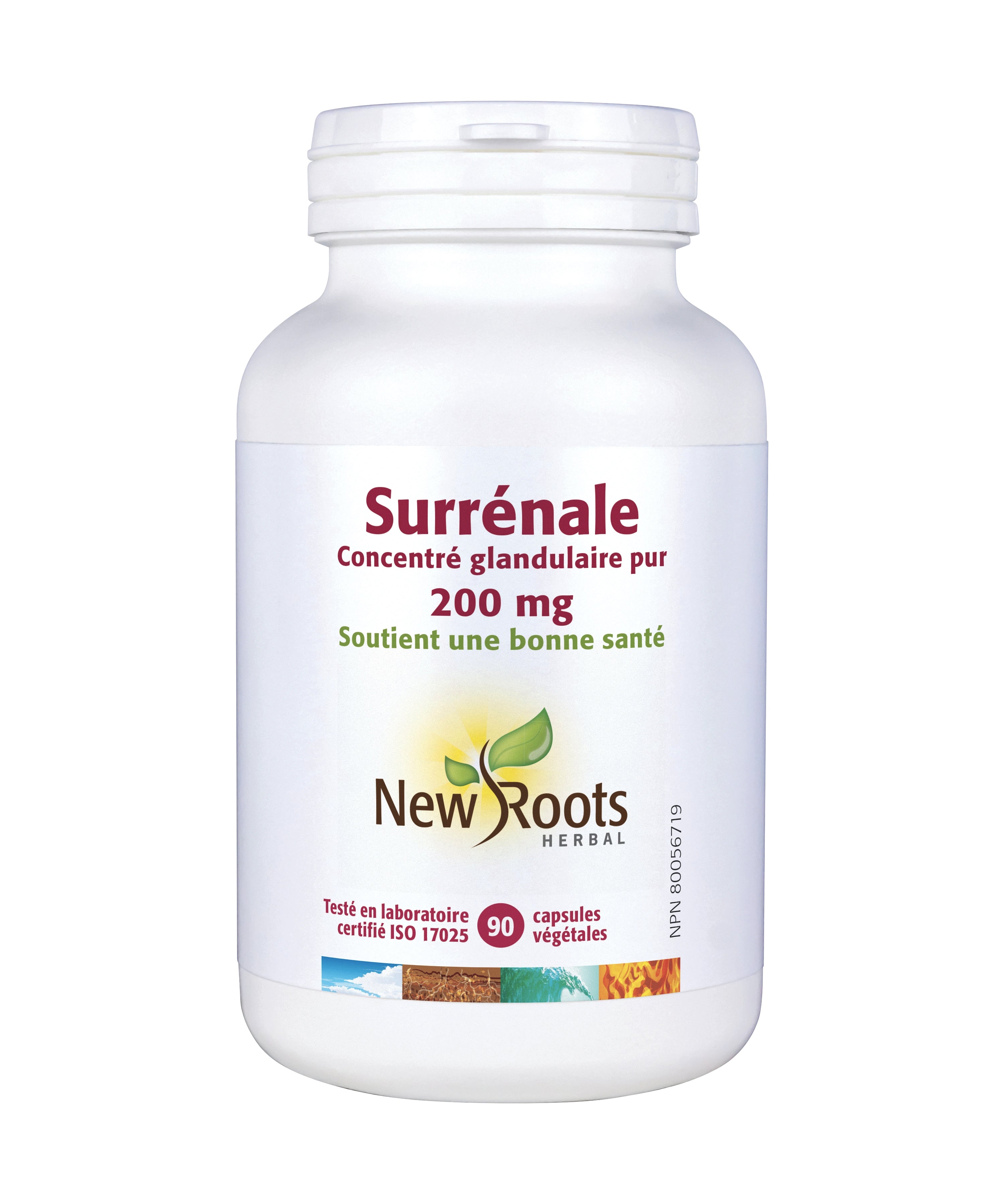 Surrénale - Concentré glandulaire pur 200mg - New Roots - 30 capsules