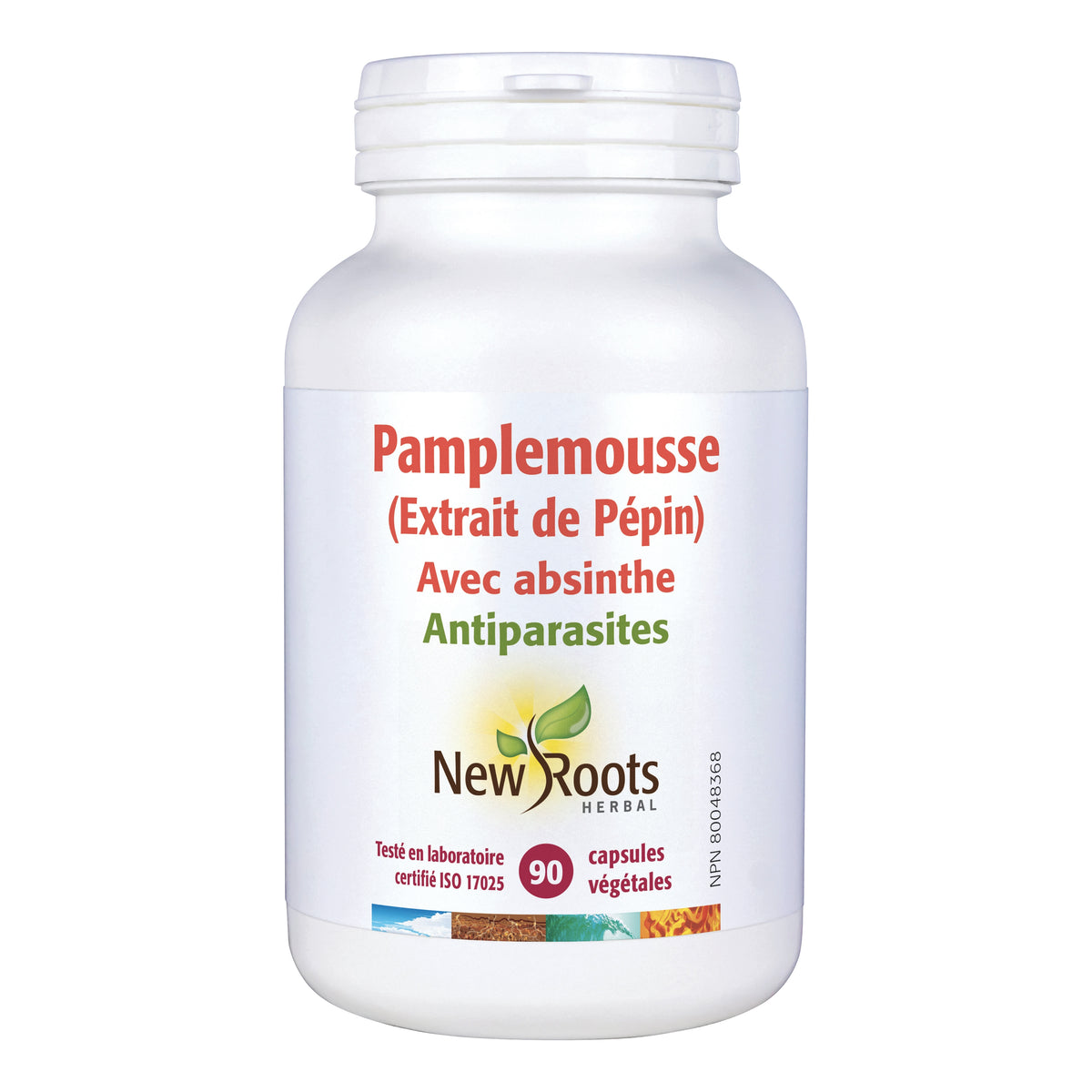Extrait de Pépin de Pamplemousse avec Absinthe et Échinacée - Anti-parasitaire - New Roots - 90 capsules