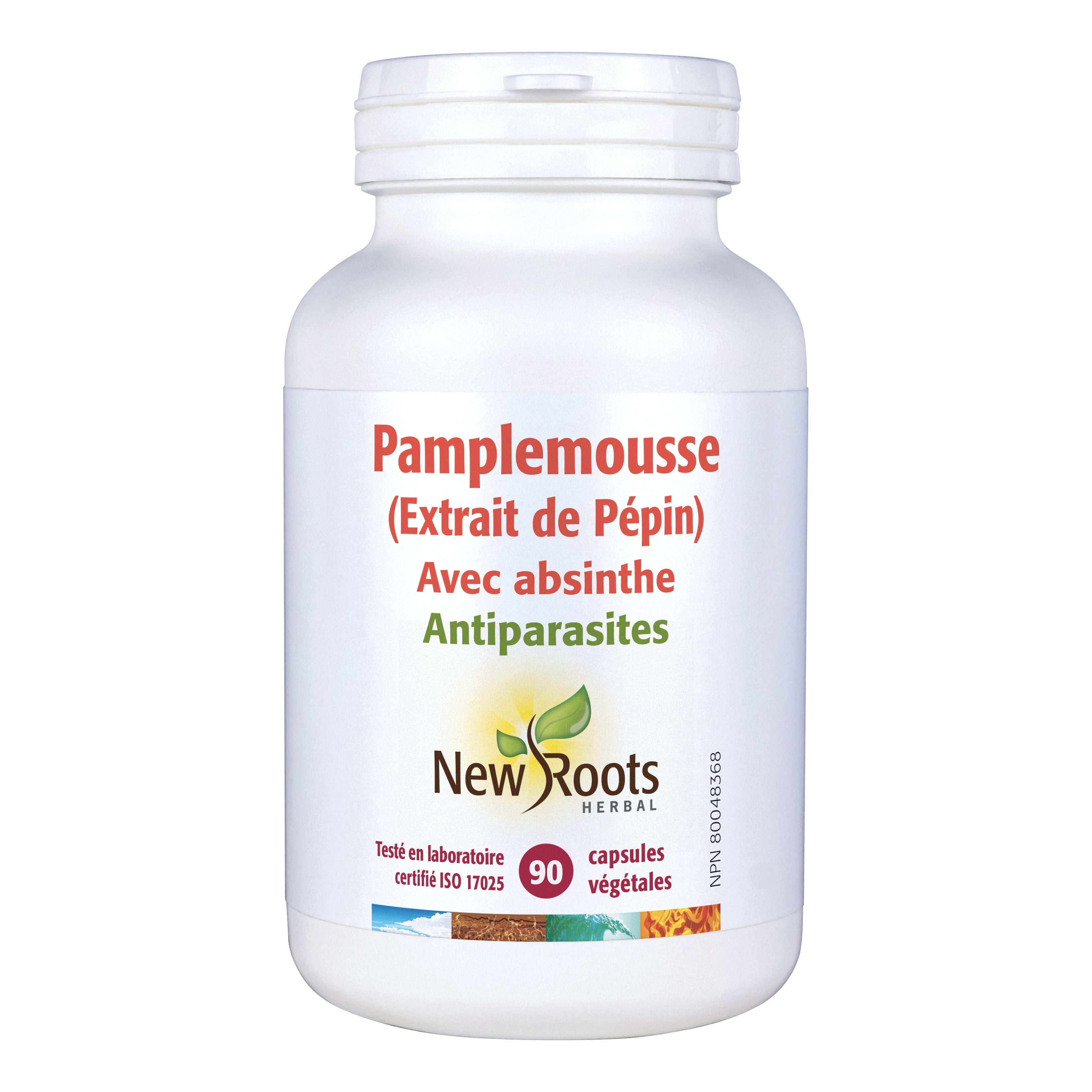 Extrait de Pépin de Pamplemousse avec Absinthe et Échinacée - Anti-parasitaire - New Roots - 90 capsules