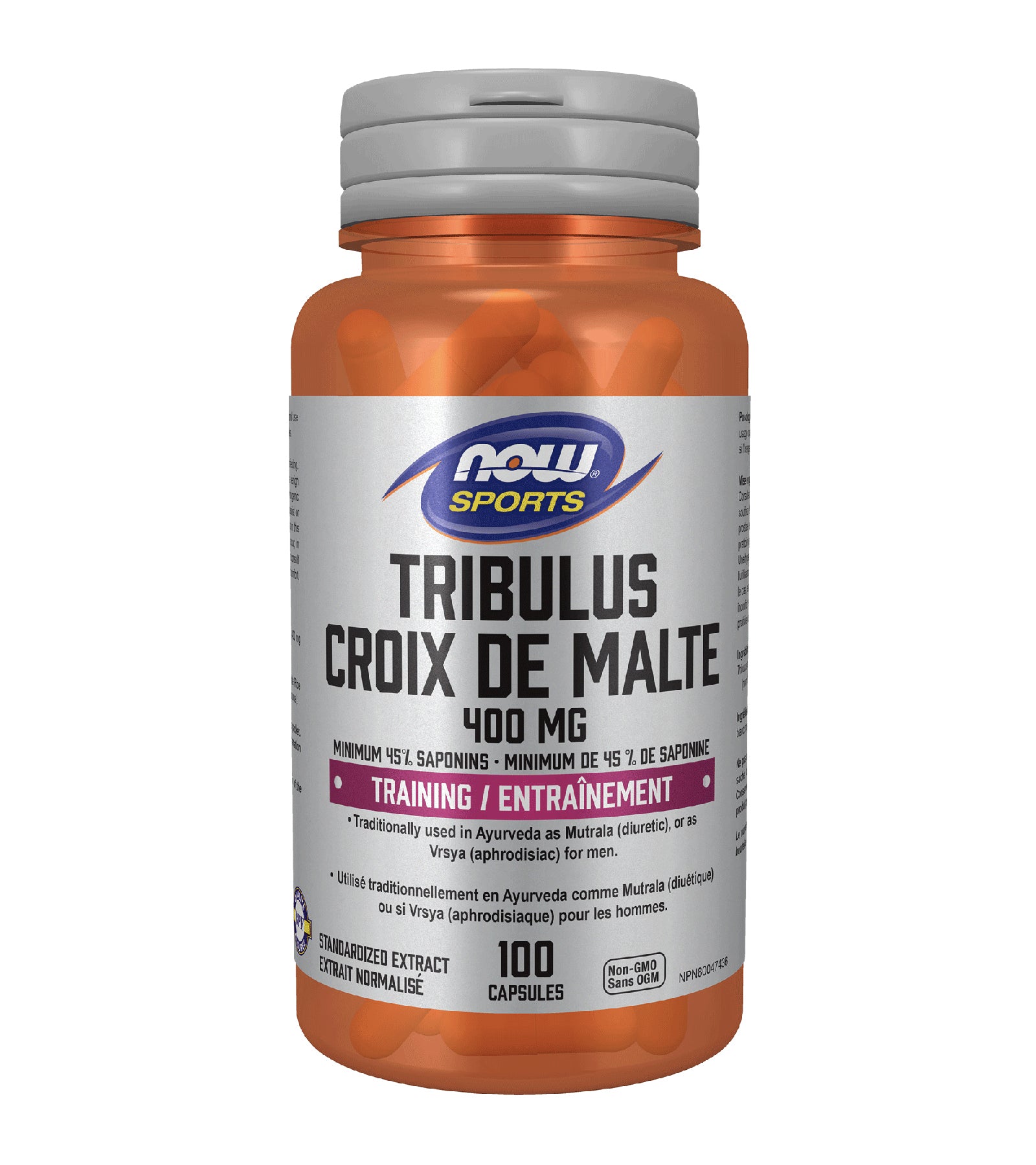 Tribulus Terrestris Croix de Malte 400mg - Now Sports - 100 capsules