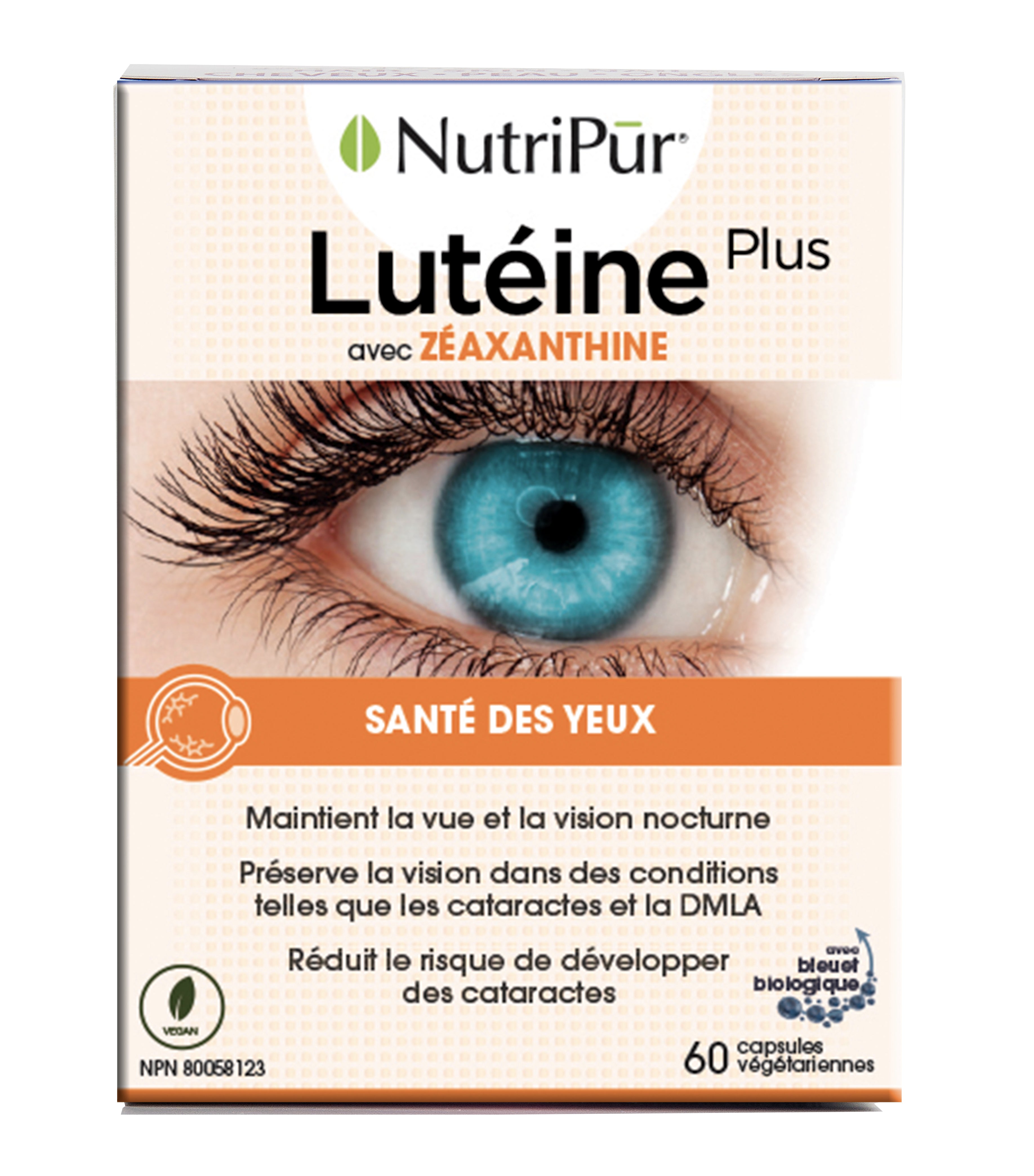 Nutrapeur LUTÉINE PLUS – Formule pour la santé des yeux - NutriPur - 60 capsules ...