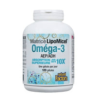 Oméga-3 Matrice Lipomicel AEP + ADH - Natural Factors - 60 ou 120 gélules