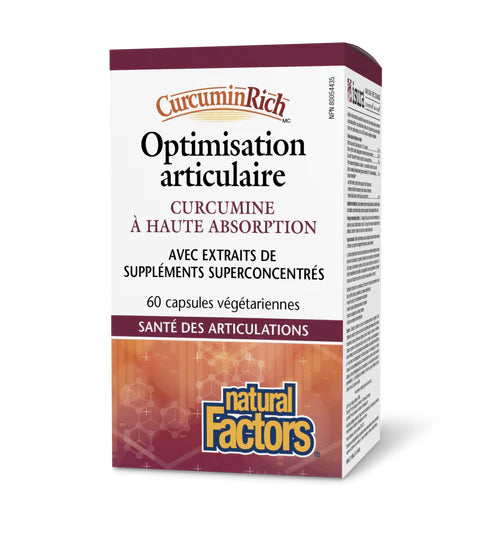 Optimisation articulaire - Curcumine à haute absorption - Natural Factors - 60 capsules
