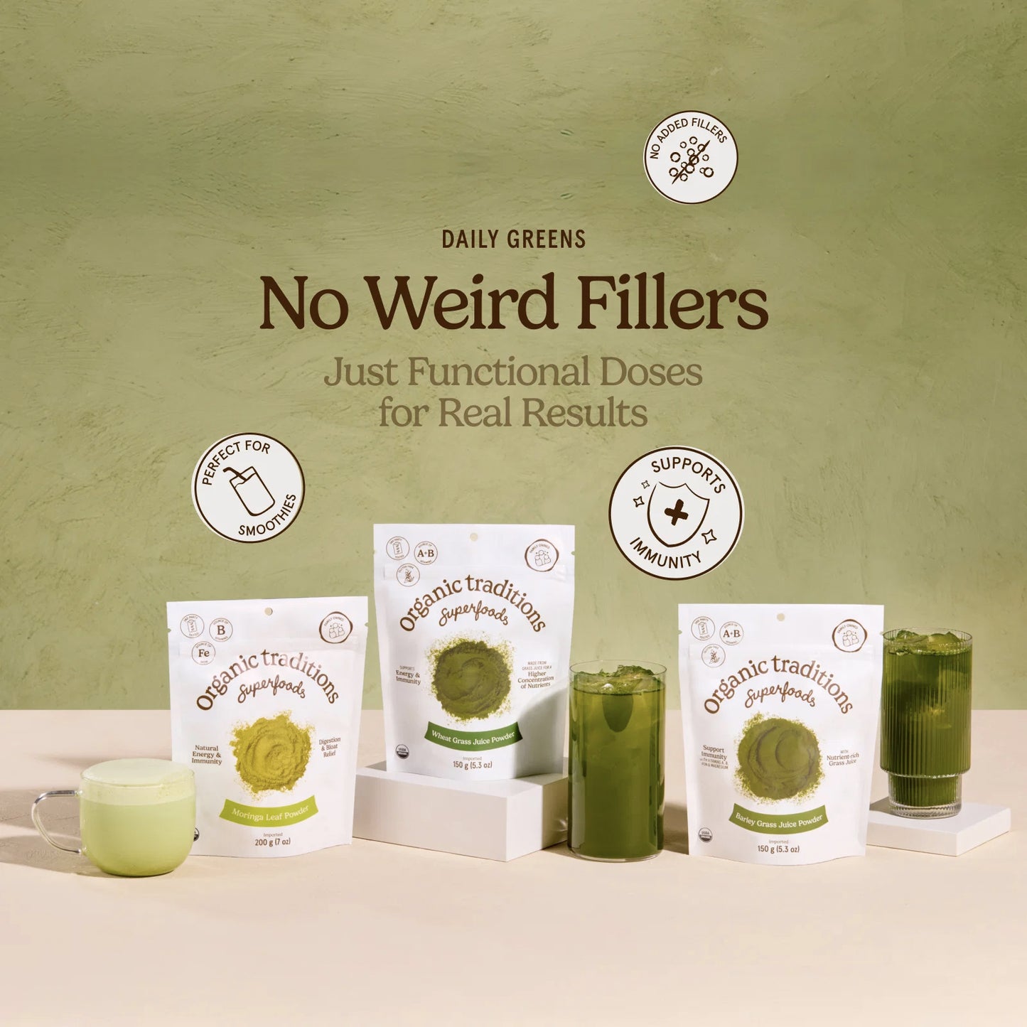 Jus d'Herbe d'Orge biologique - Organic Traditions Superfoods - 150g