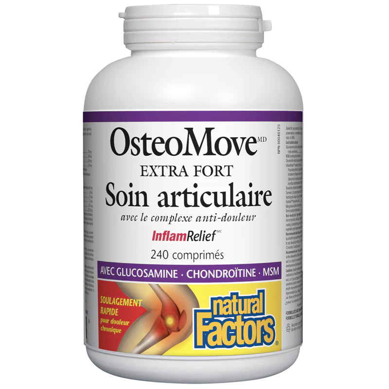 OsteoMove Extra-Fort - Soin articulaire - Natural Factors - 120 ou 240 comprimés