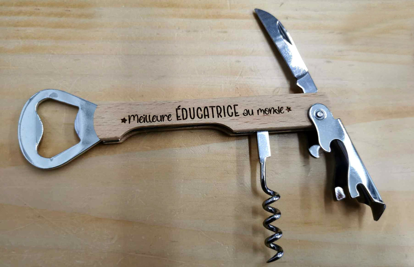 Canif Ouvre-bouteille - Meilleure éducatrice au monde