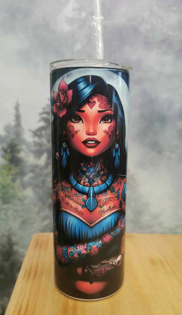Gourde Sport isotherme 20 oz. - Tattooed Pocahontas