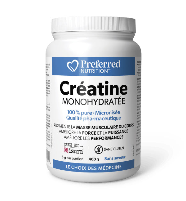 Créatine monohydratée - Preferred Nutrition - 400g (poudre)