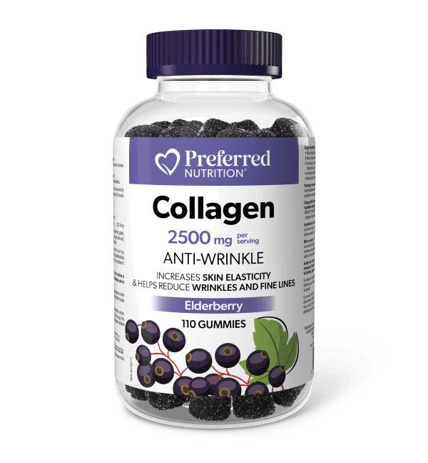 Collagène 2500mg - Preferred Nutrition - 110 gélifiés sureau (gummies)