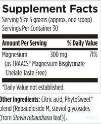 Magnésium Glycinate Powder - Designs for health - 150g (poudre)