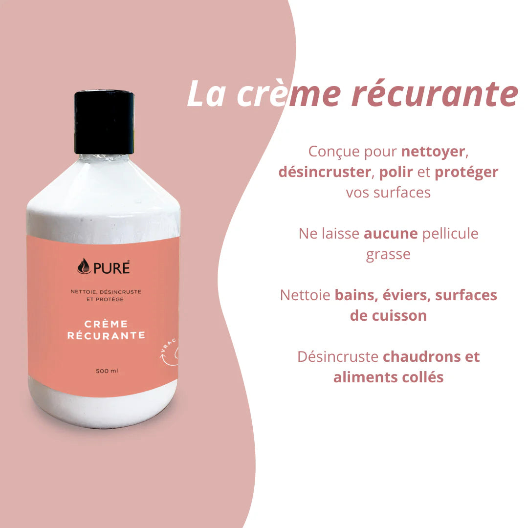 Crème récurante - Désincruste, nettoie, protège - Pure - 500ml