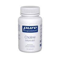 Choline (bitartrate) - Soutien la fonction hépatique -  Pure Encapsulations - 60 capsules