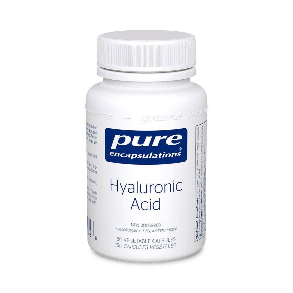 Acide Hyaluronique - Soutien à la santé des articulations et de la peau - Pure Encapsulations - 180 capsules