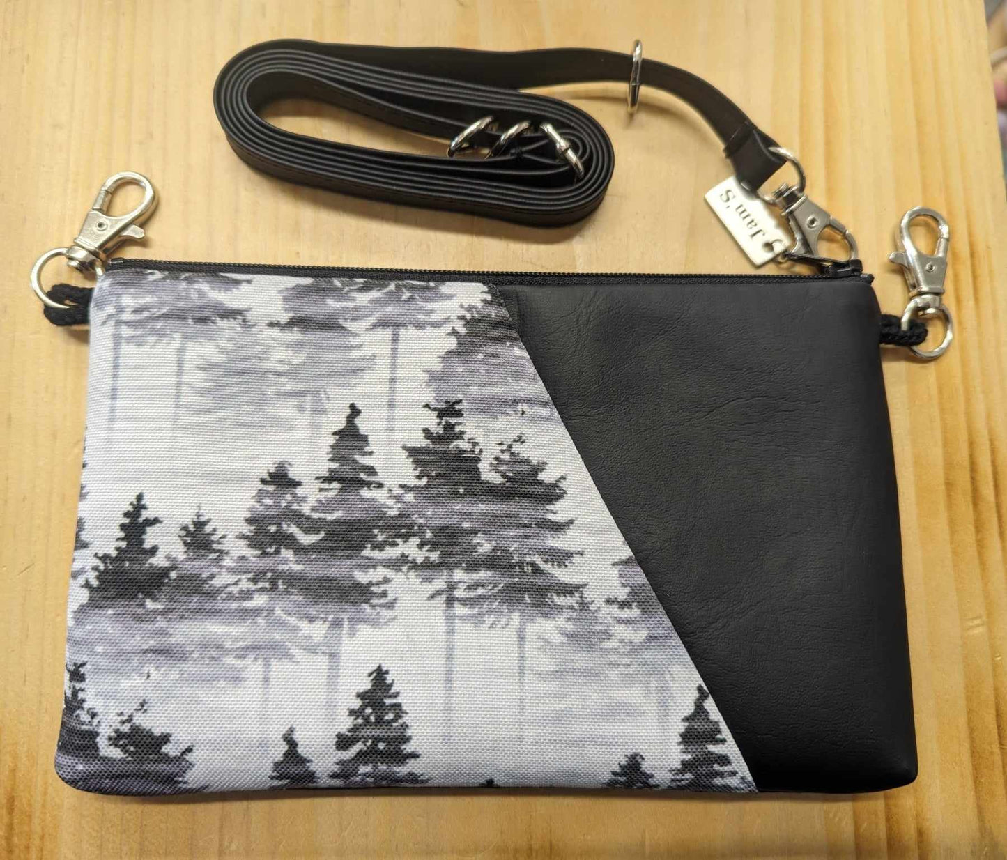 Sacoche régulière rectangle - Forêt boréale - Noir - Jam's