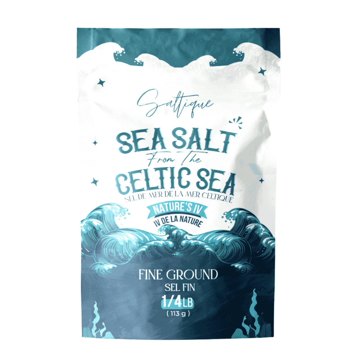 Sel Celtique français  - Moulu fin - Saltique - 113g (1/4lbs)