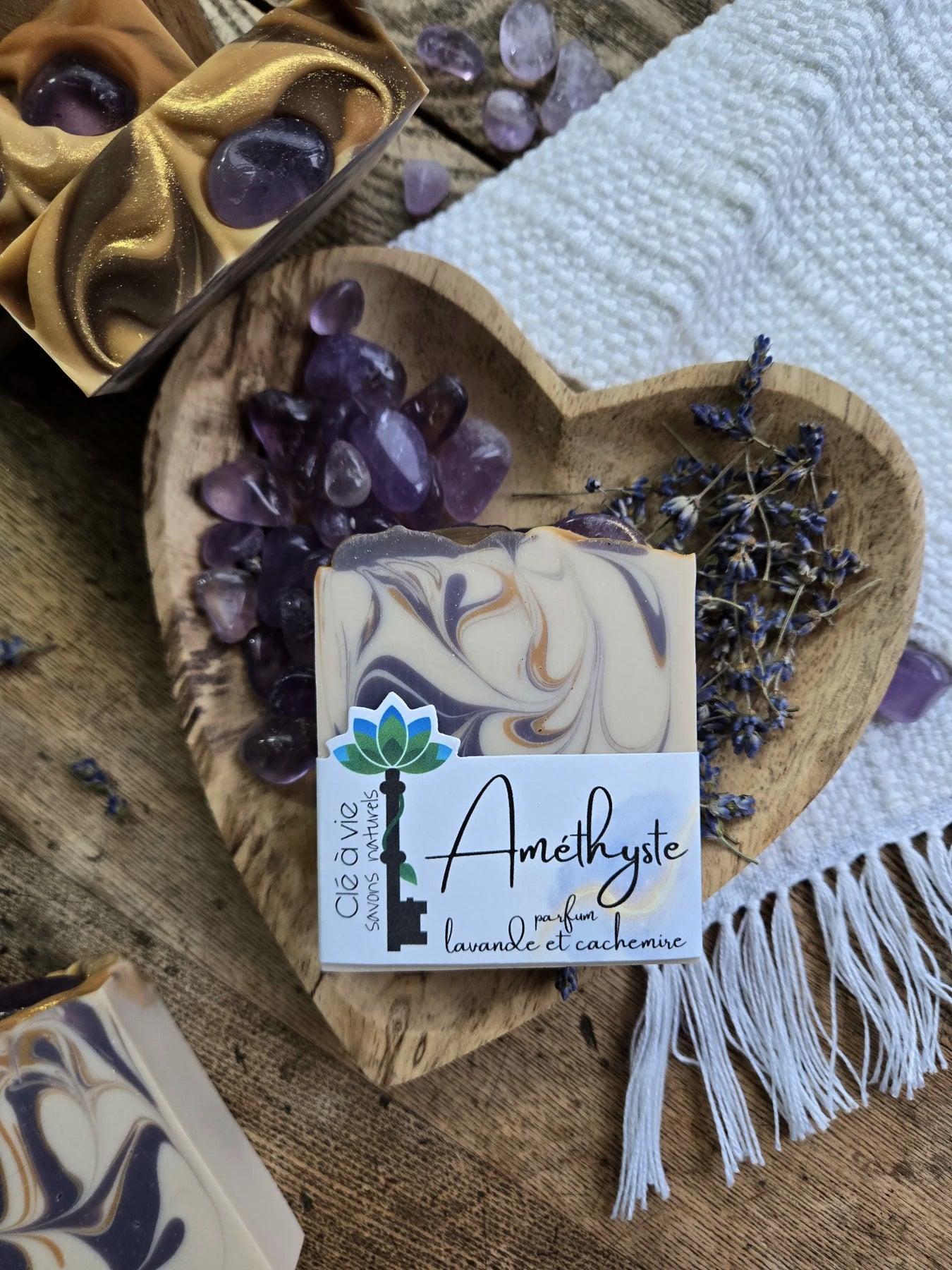 Savon Améthyste - Lavande et Cachemire - Savons naturels Clé à Vie
