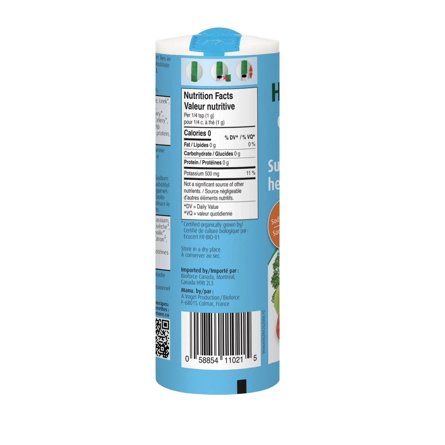 Herbamare Sans sodium - Substitut de sel aux herbes biologiques - A. Vogel - 125 g