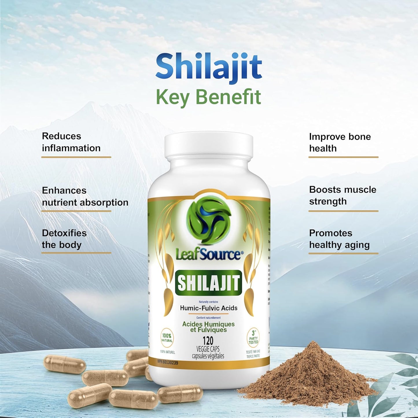 Shilajit - Leaf Source - 120 capsules