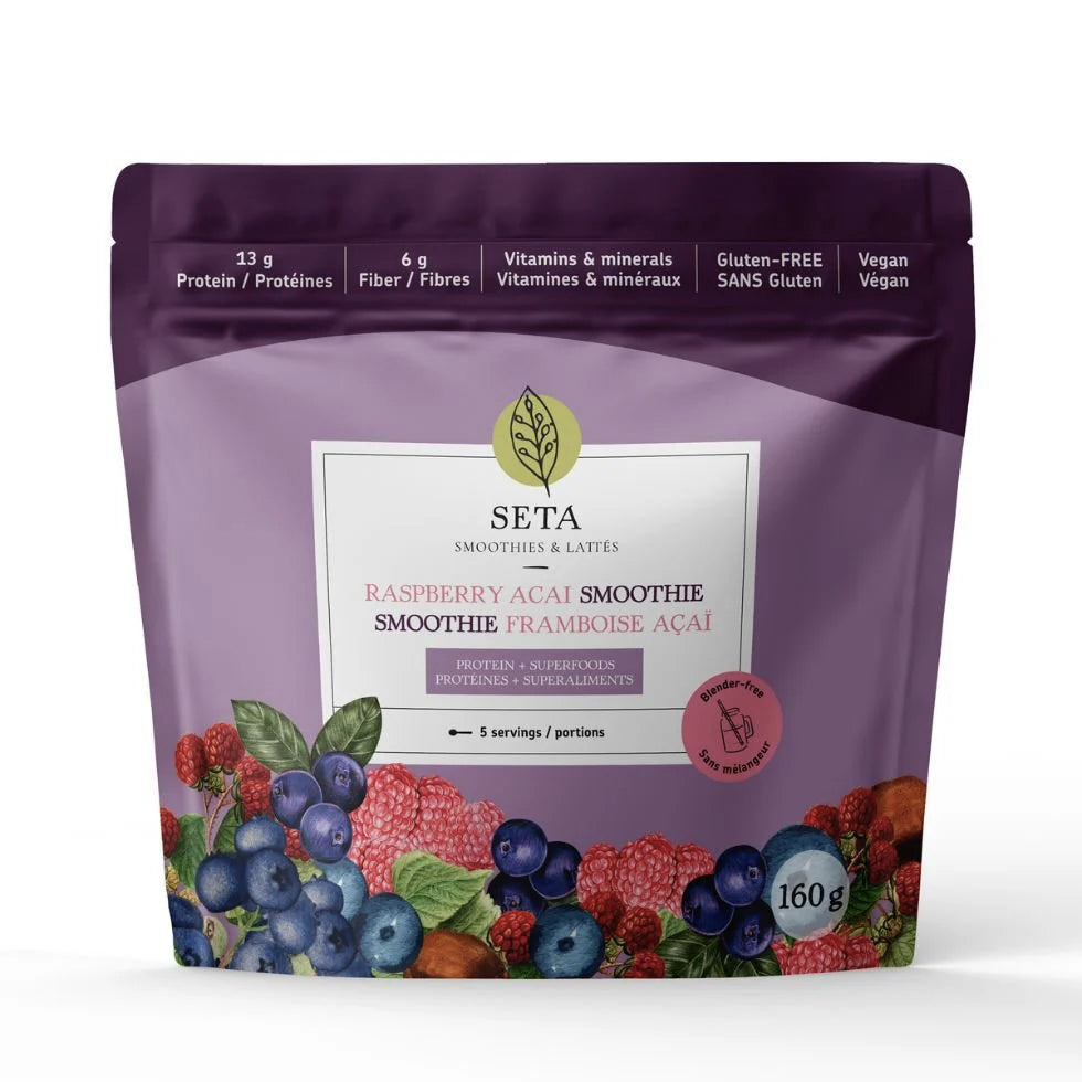 Smoothie Protéiné avec superaliments - Framboise et Açaï - SETA - 160g