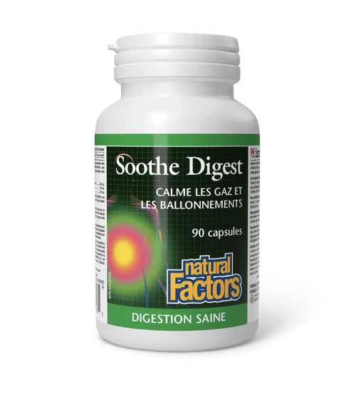 Soothe Digest - Calme Gaz et Ballonnements - Natural Factors - 90 capsules
