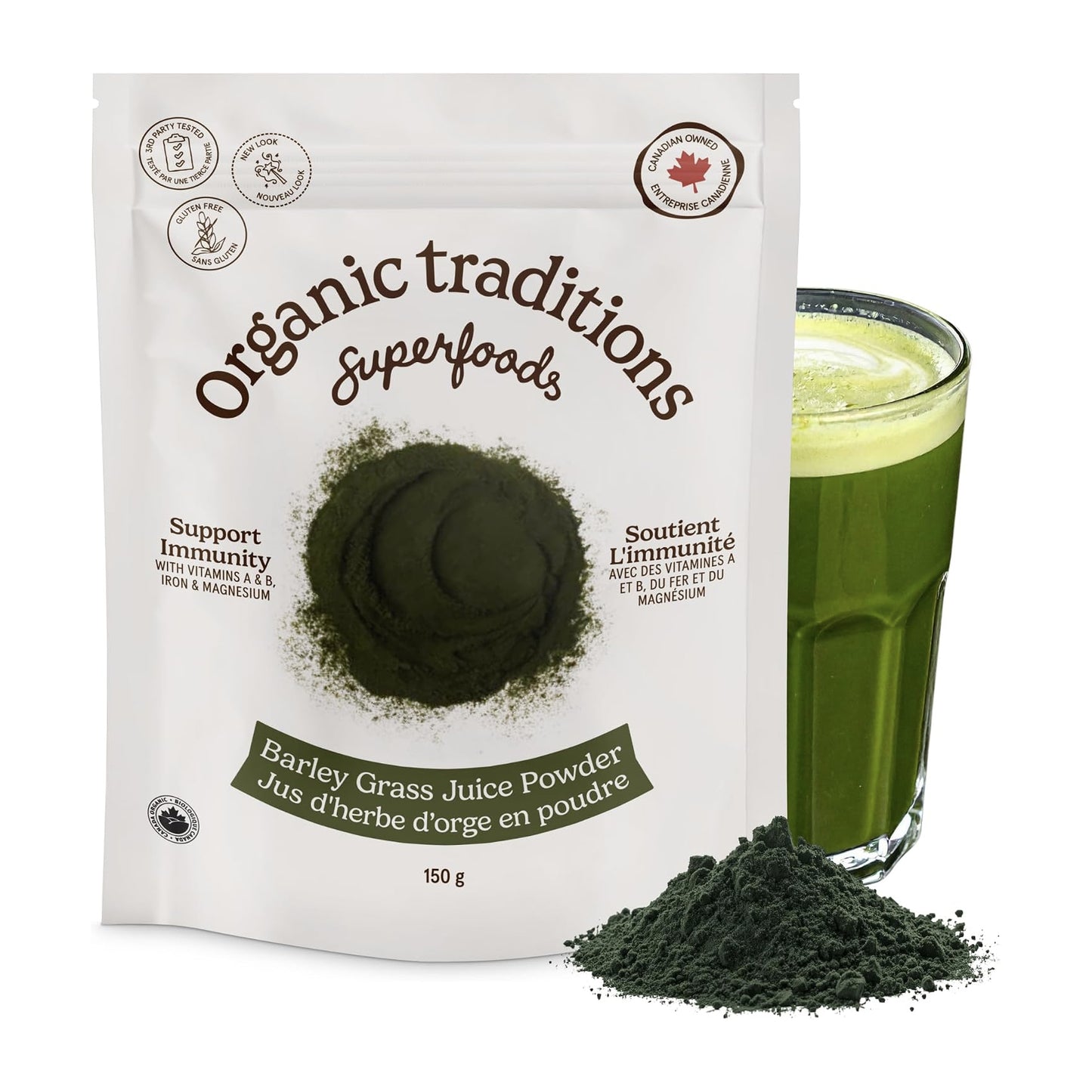 Jus d'Herbe d'Orge biologique - Organic Traditions Superfoods - 150g
