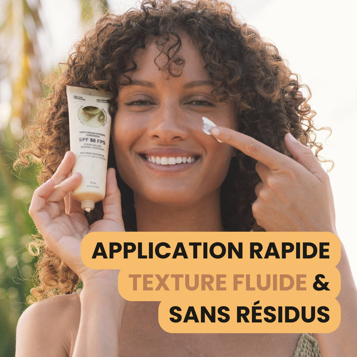 Écran Solaire minéral hydratant - FPS30 - Protection quotidienne avec légère senteur tropicale -  Noix de coco & vanille - Tanit - 90ml