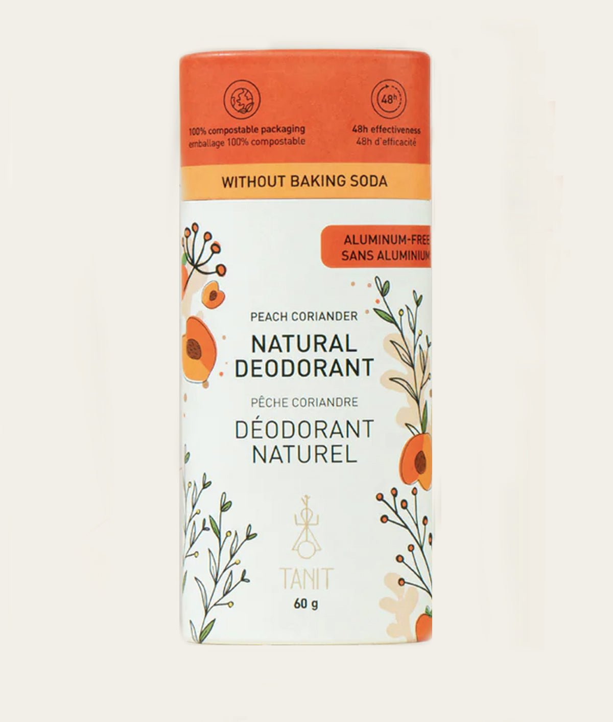 Déodorant solide naturel - Pêche coriandre - Tanit - 60g