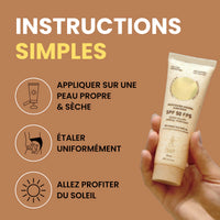 Écran Solaire minéral hydratant - FPS30 - Protection quotidienne avec légère senteur tropicale -  Noix de coco & vanille - Tanit - 90ml