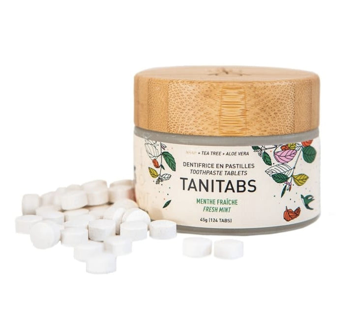 Pot de pastilles croquables de dentifrice - Menthe Fraîche - Tanit - 124 pastilles