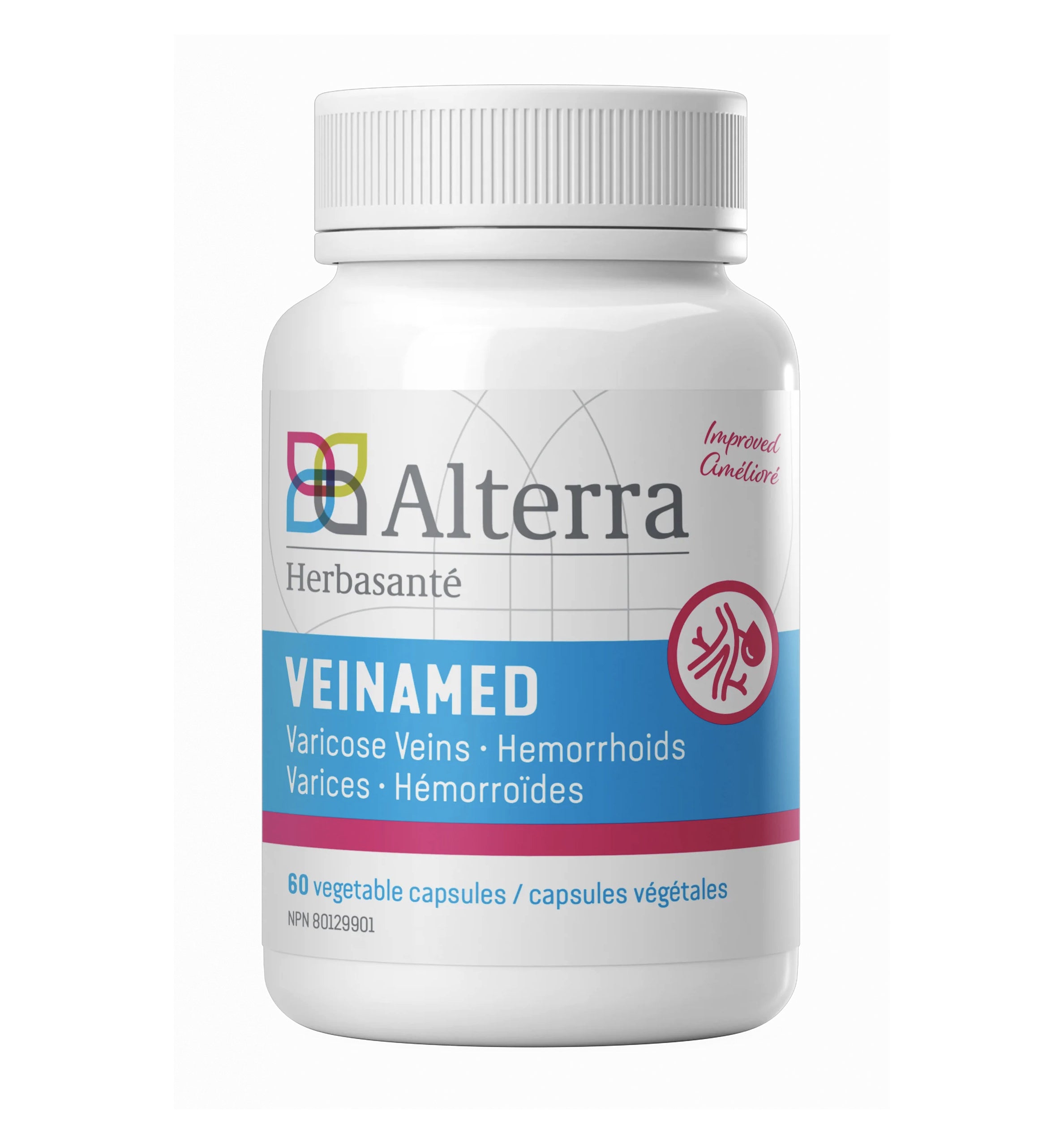 Veinamed (Marion) - Insuffisance veineuse, varices, hémorroïdes - Alterra / Herbasanté - 60 capsules