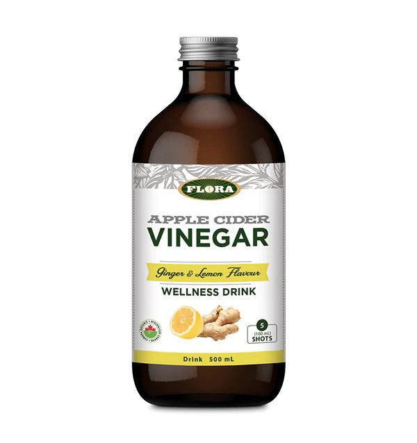 Vinaigre de cidre de pomme - Gingembre et citron - Flora - 500ml