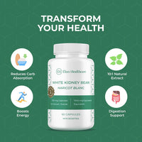 Extrait de Haricot Blanc (équivalent 7000mg) - Perte de poids - Élan Healthcare - 60 capsules