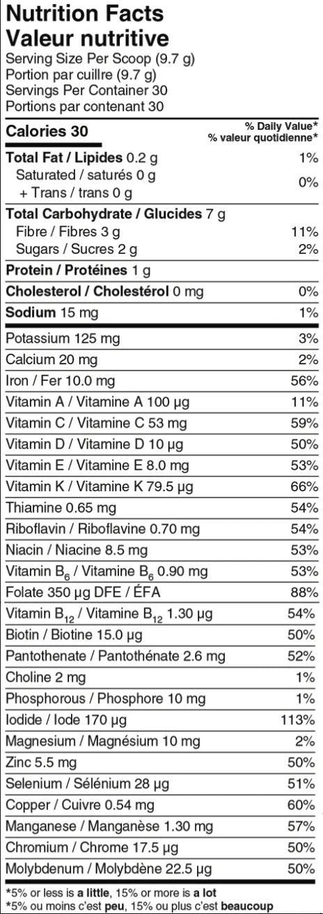 All-In-Superfoods - Greens - Aliments verts complets -  Ananas Mangue - Younited Wellness - 292g