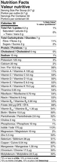 All-In-Superfoods - Greens - Aliments verts complets -  Ananas Mangue - Younited Wellness - 292g