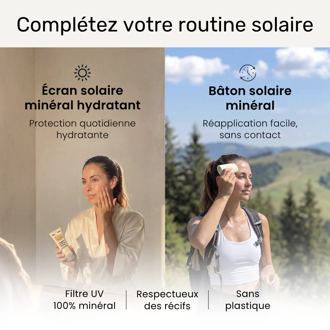 Bâton solaire minéral visage et corps - SPF50 - Tanit - 60g - Sans parfum